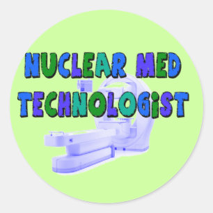 Sticker Rond Cadeaux de technologue en médecine nucléaire