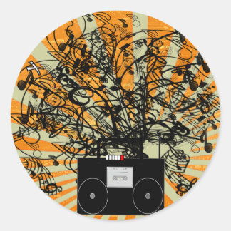 Sticker Rond Cadeaux des années 80