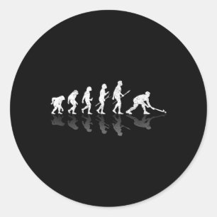 Sticker Rond Cadeaux d'évolution de joueur de hockey sur gazon