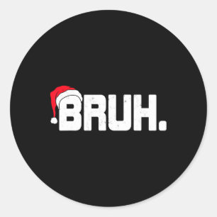 Sticker Rond Cadeaux drôles de Noël pour ados et hommes Memes B