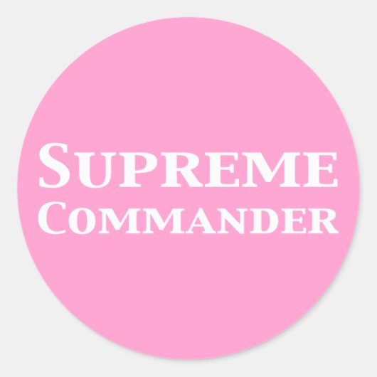 Sticker Rond Cadeaux du commandant suprême (Devant)