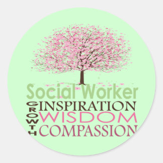 Sticker Rond Cadeaux d'un travailleur social