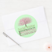 Sticker Rond Cadeaux d'un travailleur social (Enveloppe)