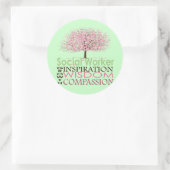 Sticker Rond Cadeaux d'un travailleur social (Sac)