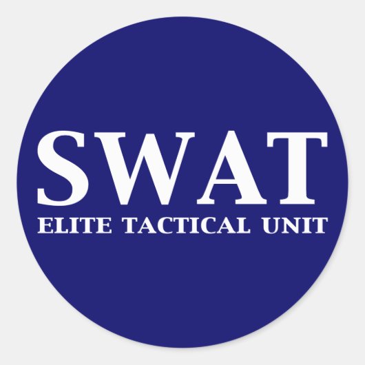 Sticker Rond Cadeaux d'unité tactique SWAT Elite (Devant)