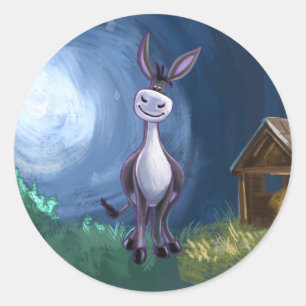 Sticker Rond Cadeaux et accessoires Donkey