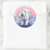 Sticker Rond Cadeaux et accessoires d'ours polaire (Sac)