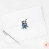 Sticker Rond Cadeaux et objets de collection de vache de dessin (Enveloppe)