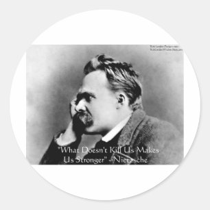 Sticker Rond Cadeaux et T-shirts citation Nietzsche "Ne tue pas