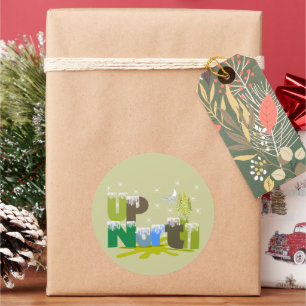 Sticker Rond Cadeaux et vêtements UpNorth