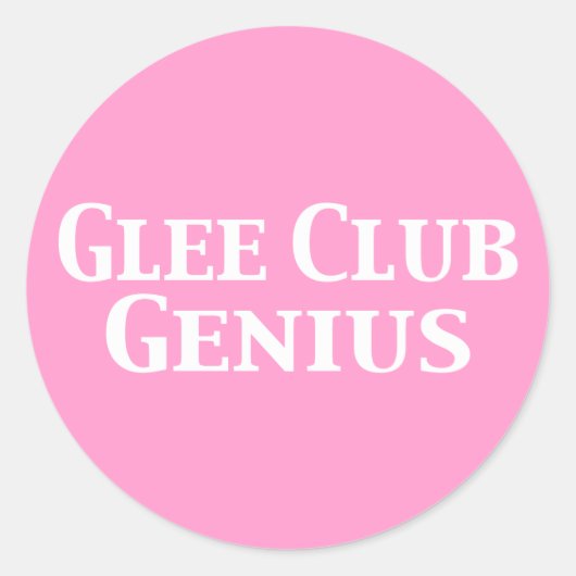 Sticker Rond Cadeaux Glee Club Genius (Devant)