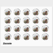 Sticker Rond Cadeaux Golden Retriever (Feuille)
