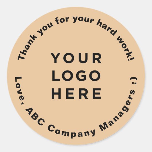 Sticker Rond Cadeaux Jour d'Appréciation des employés du Merci (Devant)