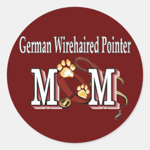 Sticker Rond Cadeaux maman pointer À poils durs allemand