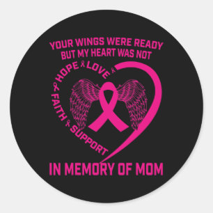 Sticker Rond Cadeaux Mémorial Perte De Maman Cancer Du Sein Sen