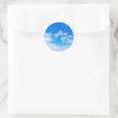 Sticker Rond Cadeaux Motifs Blue Sky Clouds (Sac)