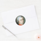 Sticker Rond Cadeaux Mozart pour les mélomanes (Enveloppe)
