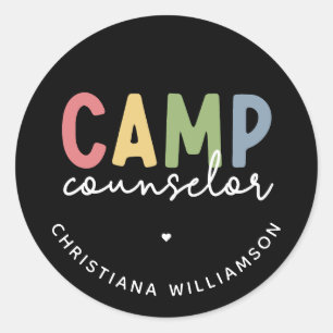 Sticker Rond Cadeaux personnalisés de conseillers de camp