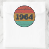 Sticker Rond Cadeaux personnalisés soixante vintages 60e annive (Sac)