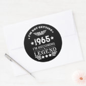 Sticker Rond Cadeaux personnalisés soixante vintages 60e annive (Enveloppe)