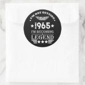 Sticker Rond Cadeaux personnalisés soixante vintages 60e annive (Sac)