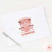 Sticker Rond Cadeaux personnalisés soixante vintages 60e annive (Enveloppe)