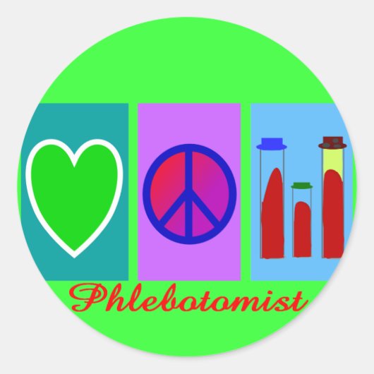 Sticker Rond Cadeaux Phlebotomistes (Devant)