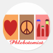 Sticker Rond Cadeaux Phlebotomistes (Devant)