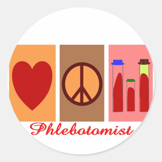 Sticker Rond Cadeaux Phlebotomistes (Devant)