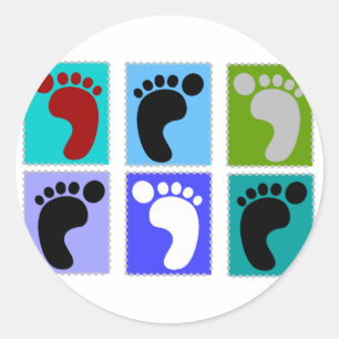 Sticker Rond Cadeaux podiatres Conception de la partie pieds