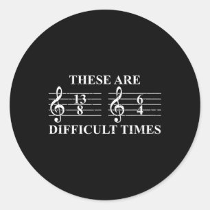 Sticker Rond Cadeaux pour amateurs de musique hommes W en ces t