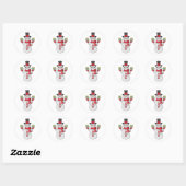 Sticker Rond Cadeaux pour vous de Snowman (Feuille)