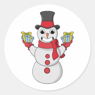 Sticker Rond Cadeaux pour vous de Snowman