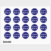 Sticker Rond Cadeaux Rock de flics (Feuille)