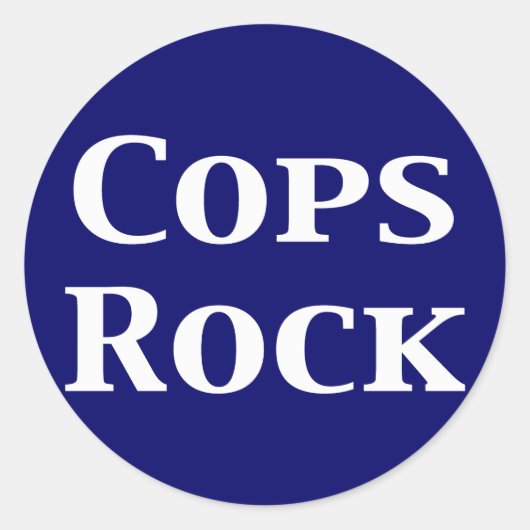 Sticker Rond Cadeaux Rock de flics (Devant)