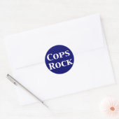 Sticker Rond Cadeaux Rock de flics (Enveloppe)