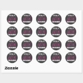 Sticker Rond Cadeaux roses totalement impressionnants de (Feuille)