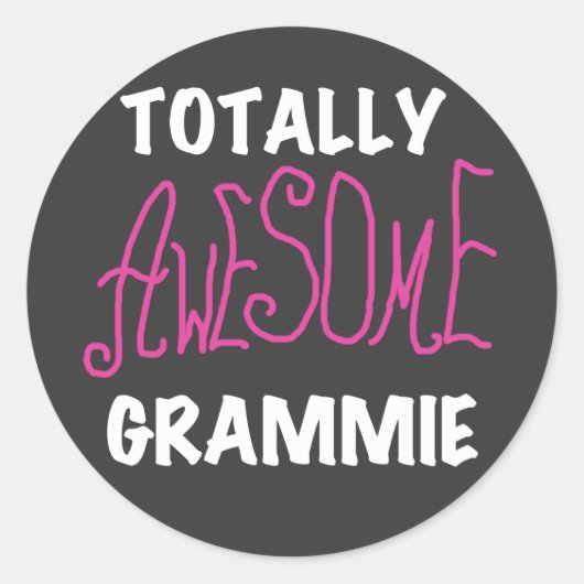 Sticker Rond Cadeaux roses totalement impressionnants de (Devant)