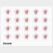 Sticker Rond Cadeaux Saint-Valentin - Chiot Adorable Pawsitivem (Feuille)