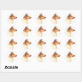 Sticker Rond Cadeaux Smooth Collie (Feuille)