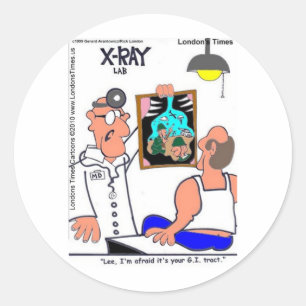 Sticker Rond Cadeaux T-shirts médicaux drôles du tractus gastro