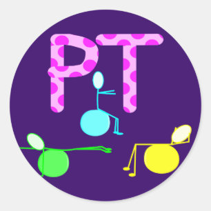 Sticker Rond Cadeaux Therpistes Physiques Avec Carte Graphique 