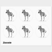 Sticker Rond Cadeaux Zebra Lovers (Feuille)