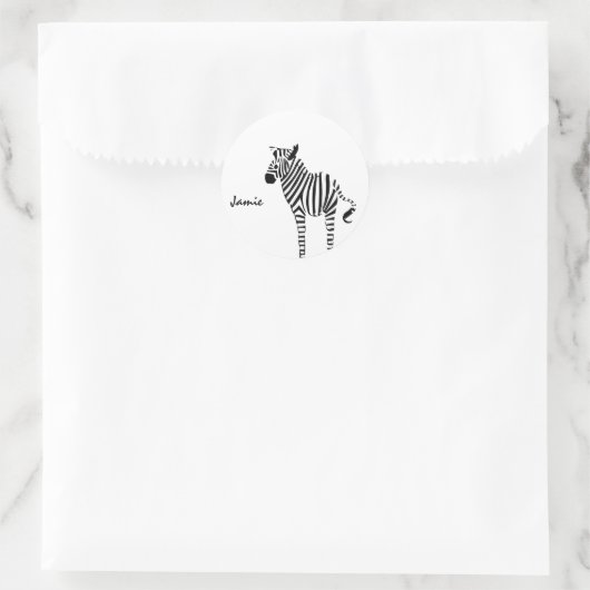 Sticker Rond Cadeaux Zebra Lovers (Sac)