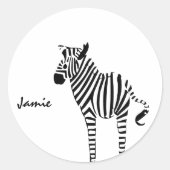 Sticker Rond Cadeaux Zebra Lovers (Devant)