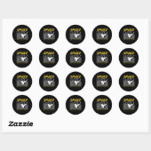 Sticker Rond Cadet de l'espace, vaisseau spatial, Anniversaire (Feuille)