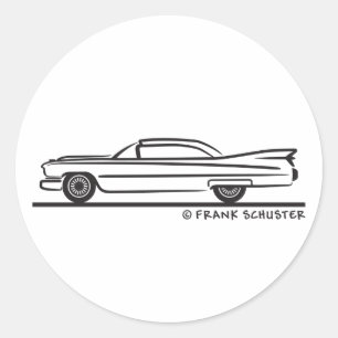 Sticker Rond Cadillac Coupe 1959
