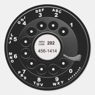 Sticker Rond Cadran rotatoire de téléphone