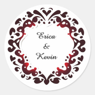 Sticker Rond Cadre circulaire orné romantique