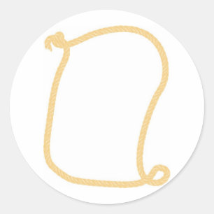 Sticker Rond Cadre de corde occidentale